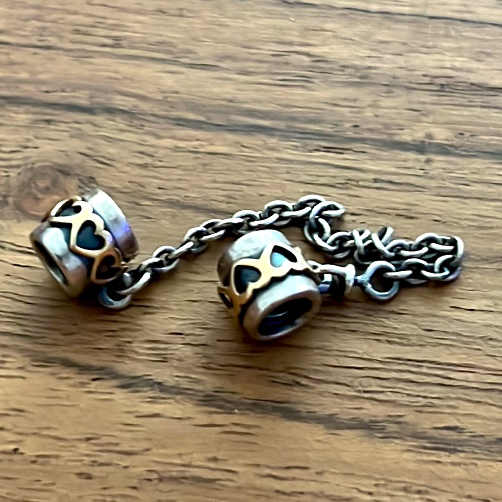 Pandora 14k/SS safety chain